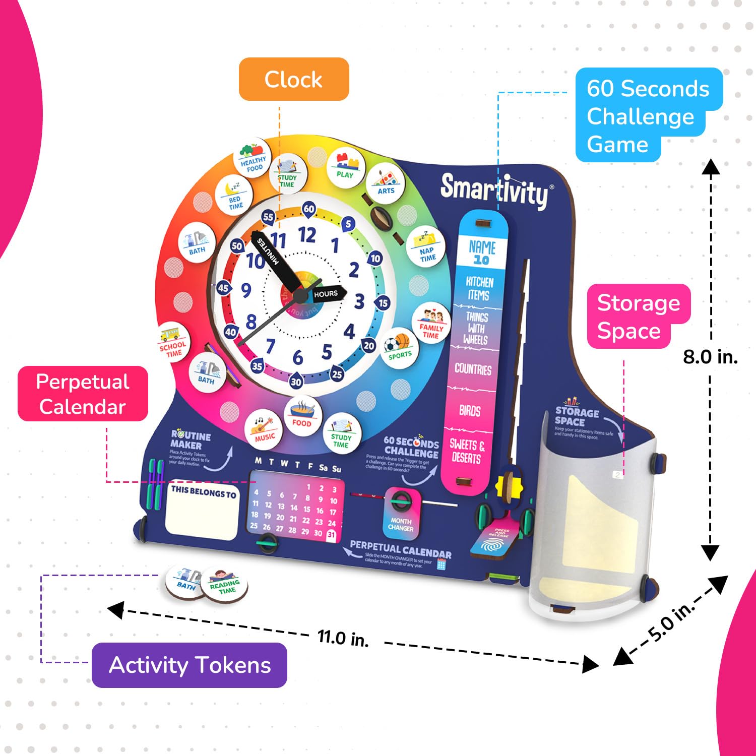 Smartivity DIY Interactive Clock With Stationary Organiser For Kids stumbit